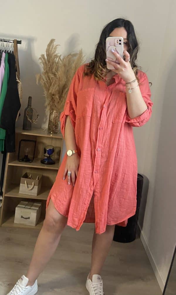 Robe chemise gaze de coton Éline