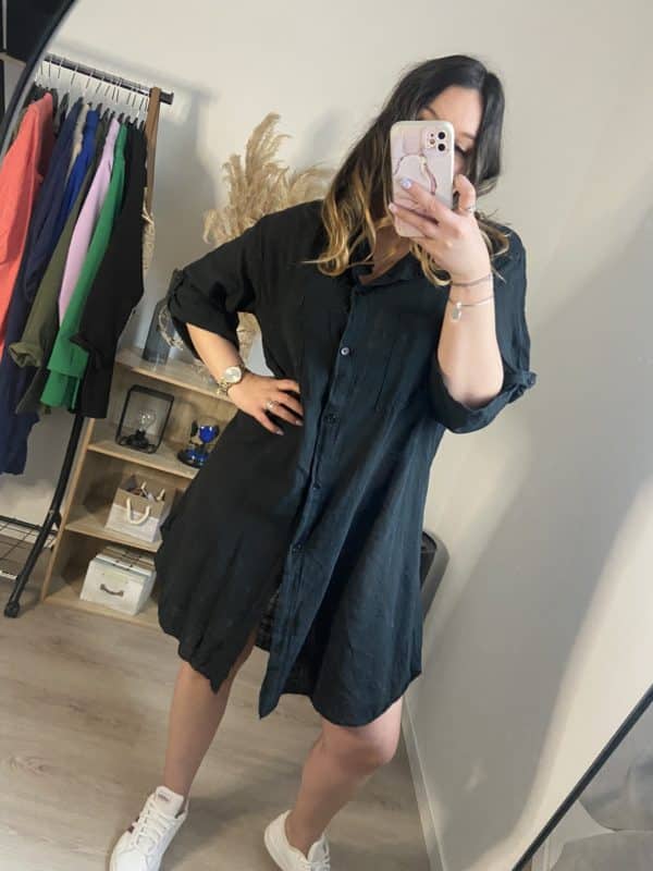 Robe chemise gaze de coton Éline – Image 9