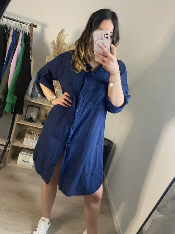 Robe chemise gaze de coton Éline – Image 11
